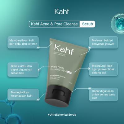 Kahf Pore & Acne Care Face Wash Scrub 100 ml – Deep Cleansing Power for Clear, Fresh-Looking Skin
