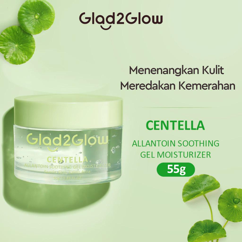 Glad2Glow All Series Skincare - Centella Soothing Gel Moisturizer Eye Cream Toner Serum Blueberry Sunscreen Masker Complete Daily Glow Set