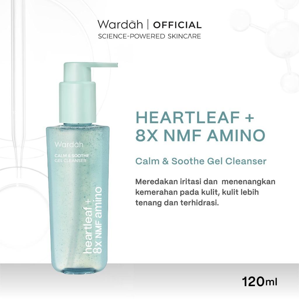 WARDAH Heartleaf + 8X NMF Amino Calm & Soothe Gel Cleanser 120ml | Gentle Hydrating Face Wash for Sensitive Skin | pH Balanced | Daily Skincare