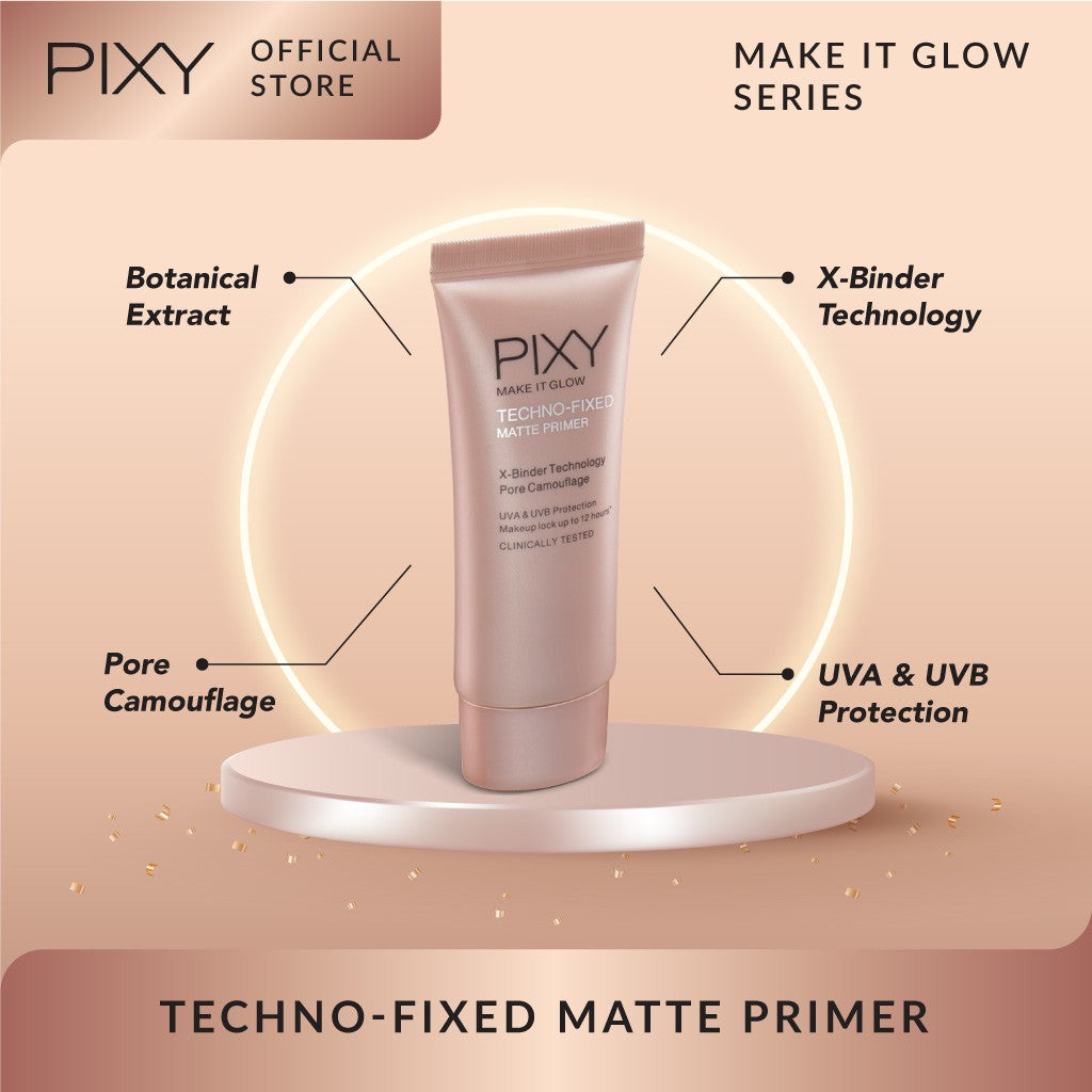 PIXY Make It Glow Techno Fixed Matte Primer 101 Fair Beige