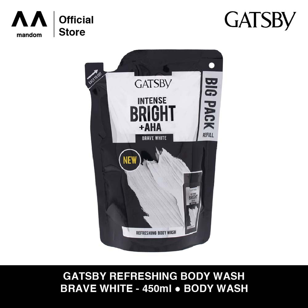 GATSBY Refreshing Body Wash Brave White Refill 450ml
