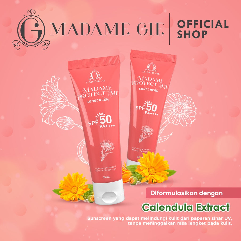 2X Madame Gie Madame Protect Me Sunscreen SPF 50 PA  ++++ With Calendula - Skincare Sunblock
