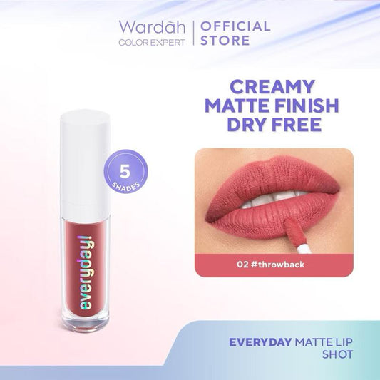 WARDAH Lip Shot Matte Cream – Vitamin C, Longwear Glossy Matte Lipstick Stain