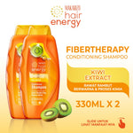 PAKET ISI 2 - Makarizo Hair Energy Fibertherapy Conditioning Shampoo Kiwi 330 mL
