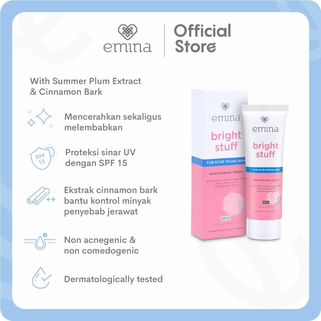 Emina Bright Stuff for Acne-Prone Skin Moisturizing Cream 20 mL - Brightening Moisturizer for Acne-Prone Skin
