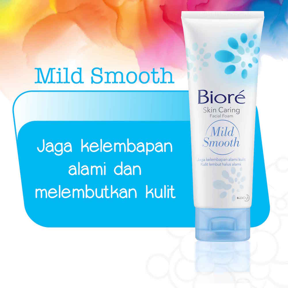 Biore Skin Caring Sabun Cuci Muka Untuk Kulit Kering Mild Smooth Natural Moisturizer 100 gr - Facial Wash