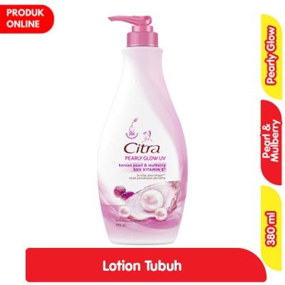 Citra Pearly Glow UV Body Lotion – Pump 380ml | Radiant Brightening Moisturizer with Pearl Extract & UV Protection | Soft, Luminous Skin All Day