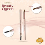 Beauty Queen Quick & Easy Eyebrow Waterproof Brown Mustika Ratu pensil alis cokelat