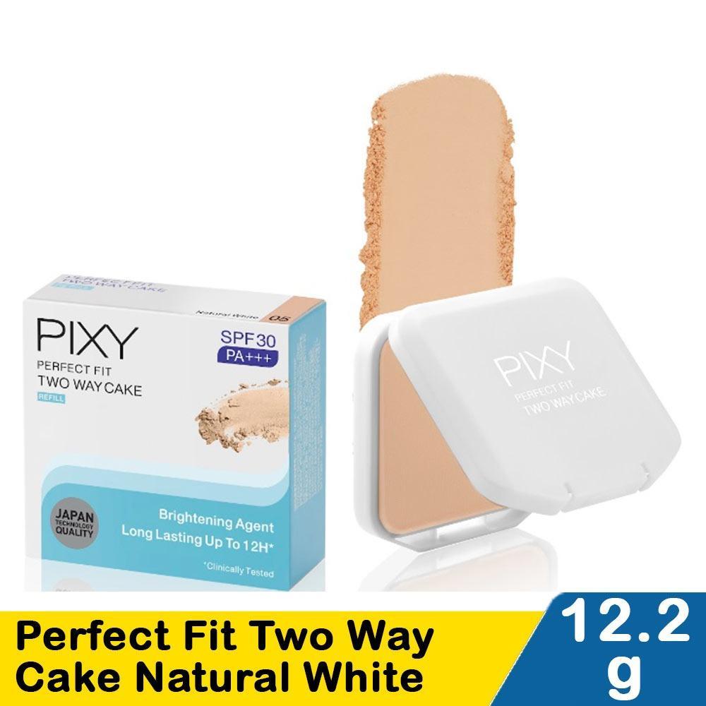 Pixy Two Way Cake Perfect Fit Refill Natural White 12.2g | Smooth Matte Finish for Bright Skin