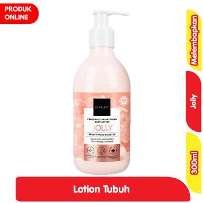 Scarlett Fragrance Brightening Body Lotion – Jolly 300ml | Radiant Moisturizer with Glutathione & Niacinamide | Warm Luxury Scent & Glowing Skin
