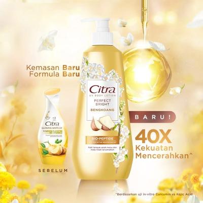 Citra Perfect Bright UV Body Lotion – Bengkoang 380ml | Daily Brightening Moisturizer with Bengkoang Extract & UV Protection | Naturally Glowing, Even-Toned Skin