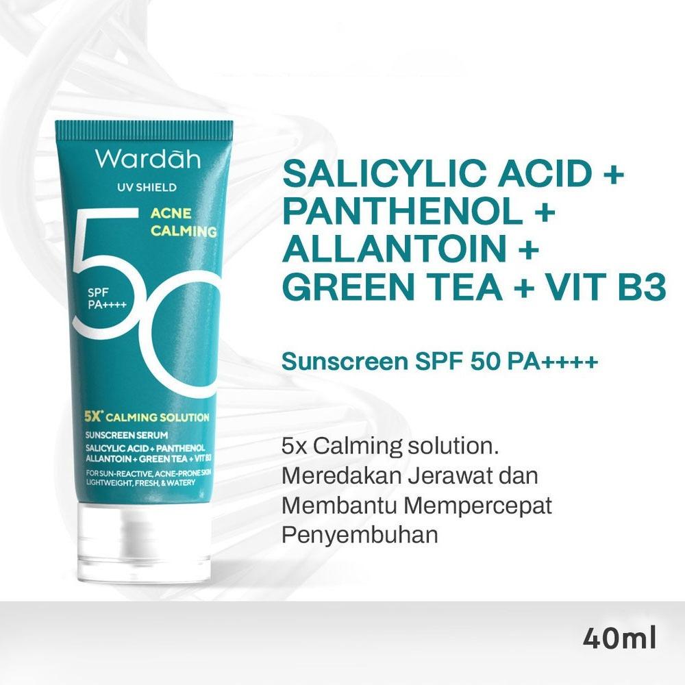 WARDAH UV Shield Acne Calming Sunscreen – SPF 50 PA++++ | UVA & UVB Protection