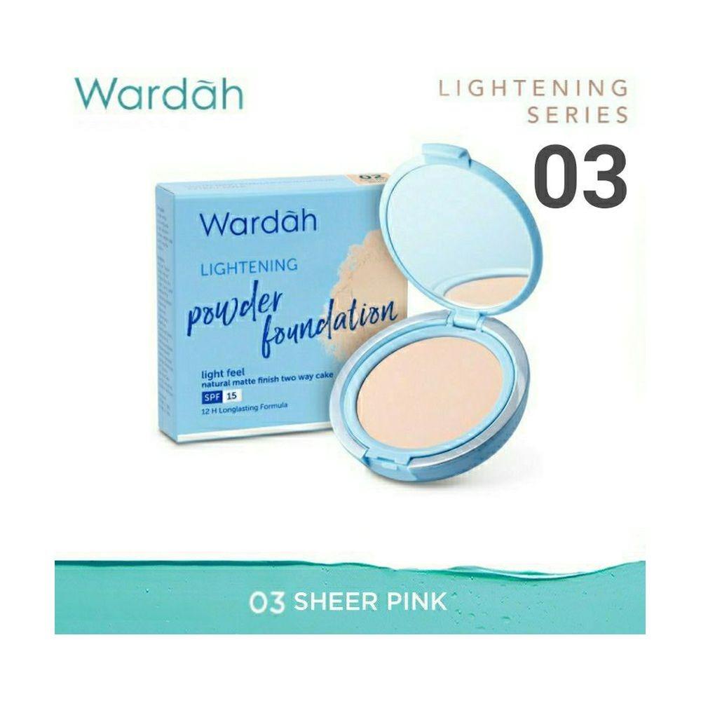Wardah Lightening Two Way Cake Refill 02 Golden Beige 12g | Matte Bright Finish for Warm Skin