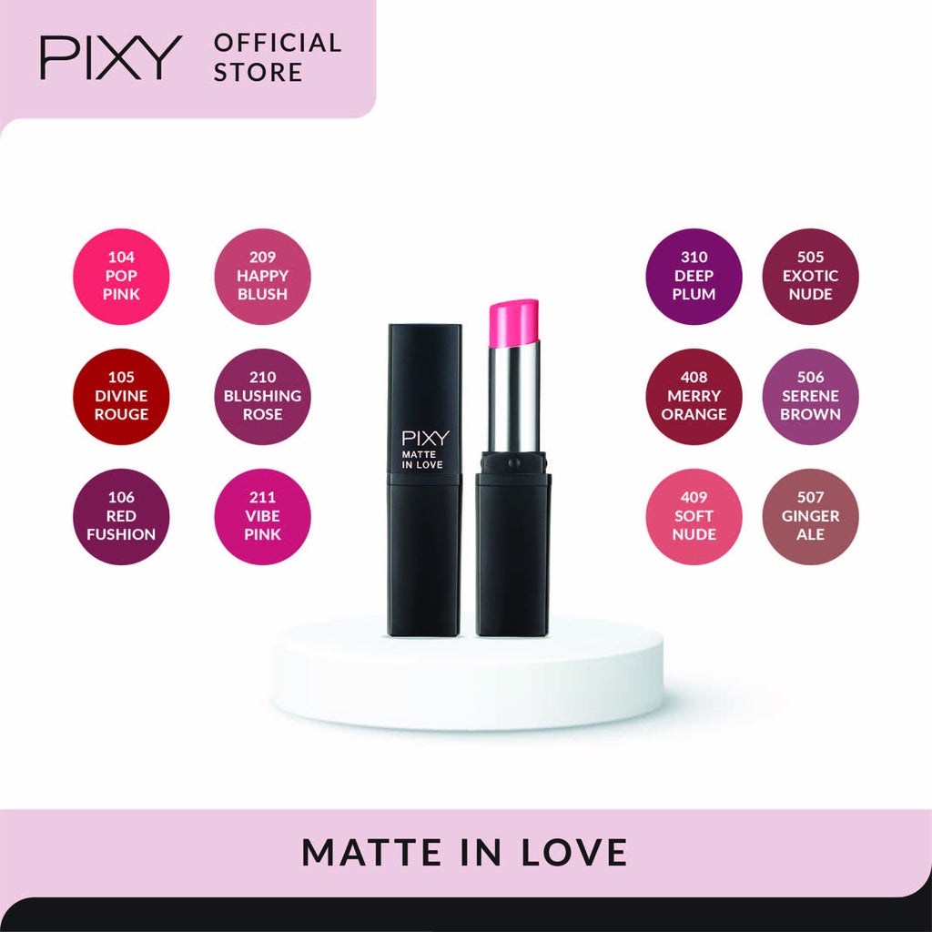 PIXY Lipstick Matte In Love 211 Vibe Pink