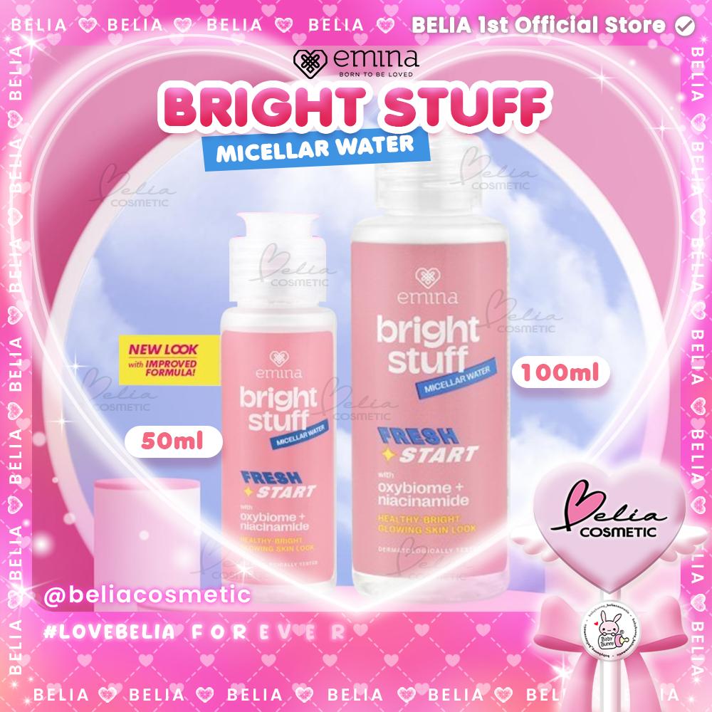 Emina Bright Stuff Micellar Water | Gentle Makeup Remover with Niacinamide for Clean & Radiant