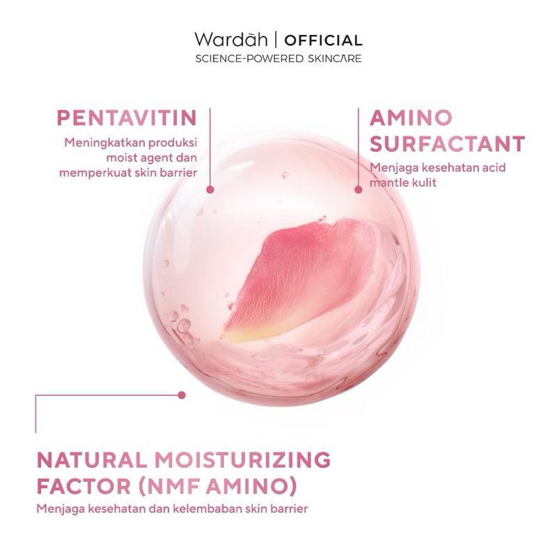 Wardah Hydra Rose pH 5.5 Cleanser – Skin Barrier Safe & Hydrating Foam Wash 100ml