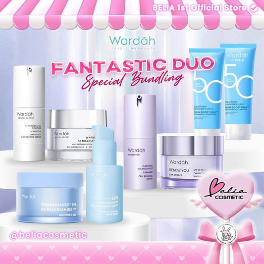 WARDAH Funtastic Duo Bundle – Moisturizer + Serum | Crystal Secret | SymWhite | Renew You