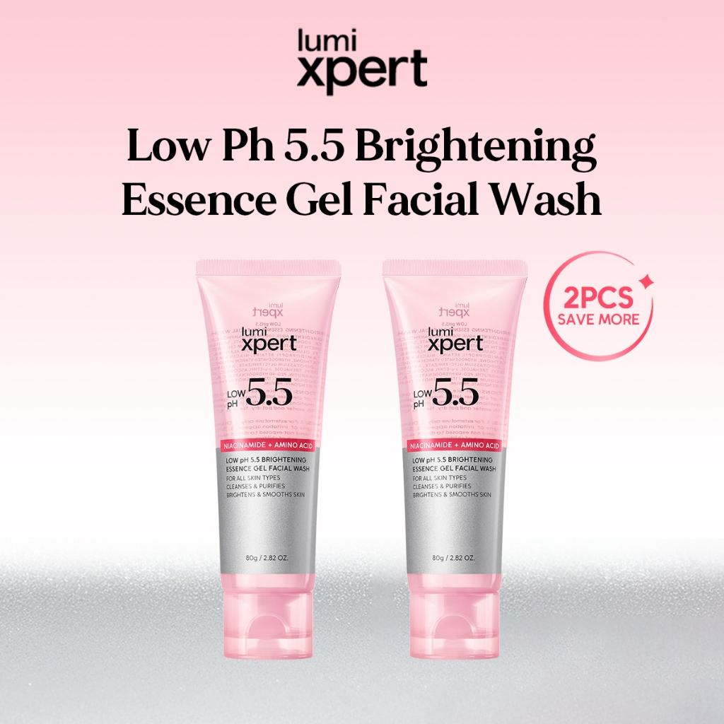 Lumixpert Low pH 5.5 Brightening Essence Gel Facial Wash Cleanser Instant Glow,Pencuci Wajah Brightening Pembersih Pori