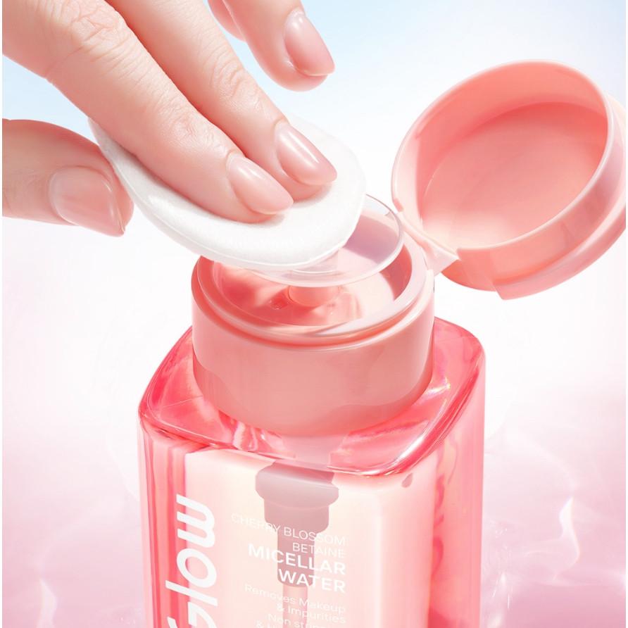 Glad2Glow – Cherry Blossom Micellar Water 300ml | Gentle & Refreshing Makeup Remover for Glowing Skin
