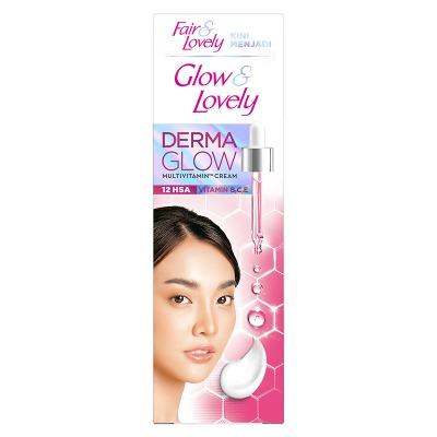 Glow & Lovely Derma Glow Multivitamin Face Cream – Brightening & Hydrating Daily Moisturizer (23g)