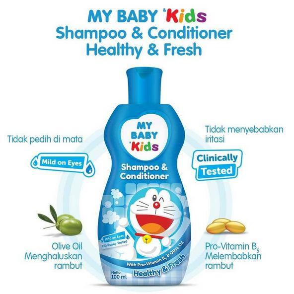 My Baby Kids SHAMPOO & CONDITIONER 100ml  / 180 ml Healthy Fresh Soft Shiny Noursih Moisturizing NEW! Tidak Perih Di Mata