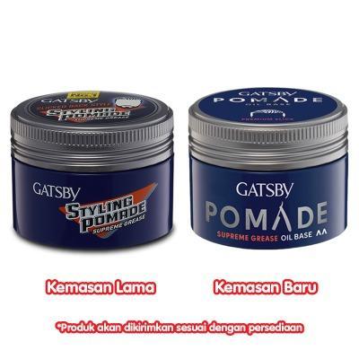 GATSBY Styling Pomade Supreme Grease 75g – High Shine | Strong Hold | Classic Slick Style