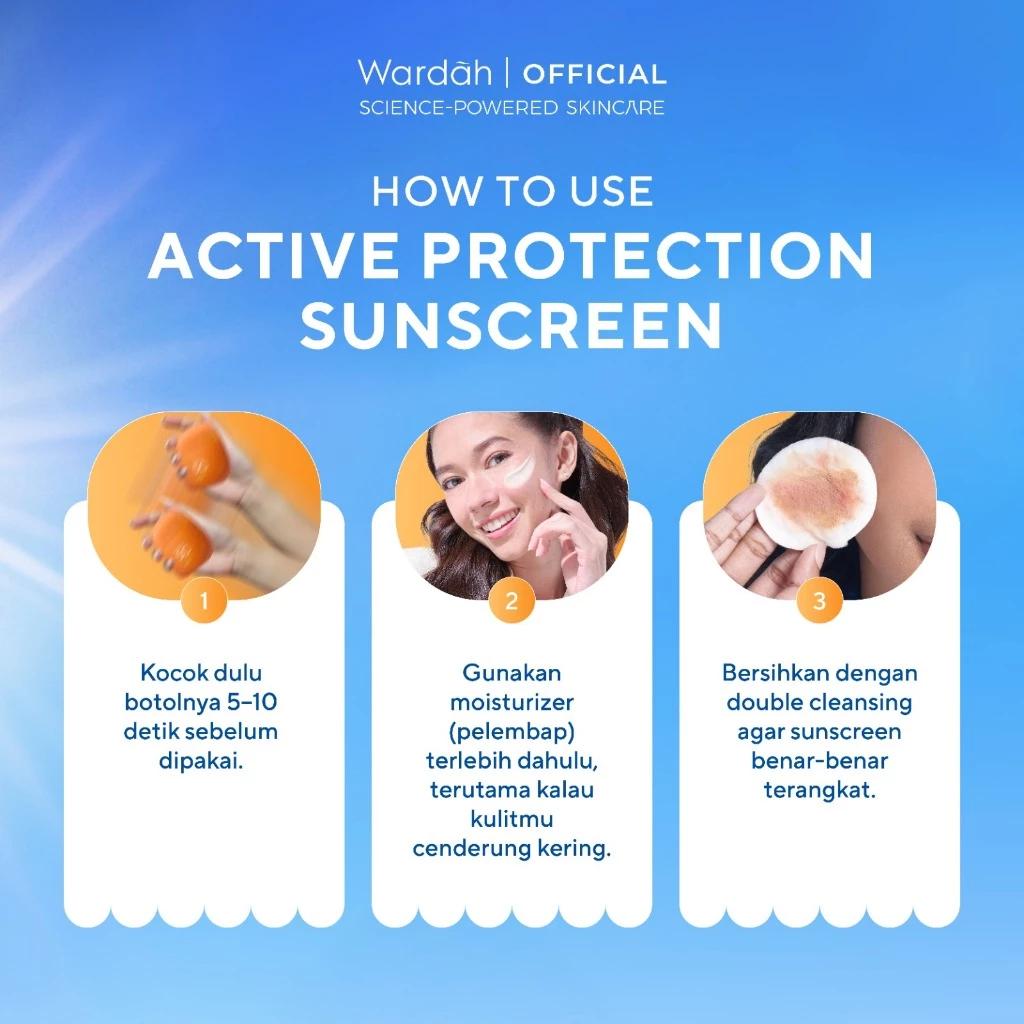 Wardah Clam Sunscreen (kerang) Serum SPF 50 UV Shield Active Protection 35ml Water Sweat Proof Hydrating Glow Finish