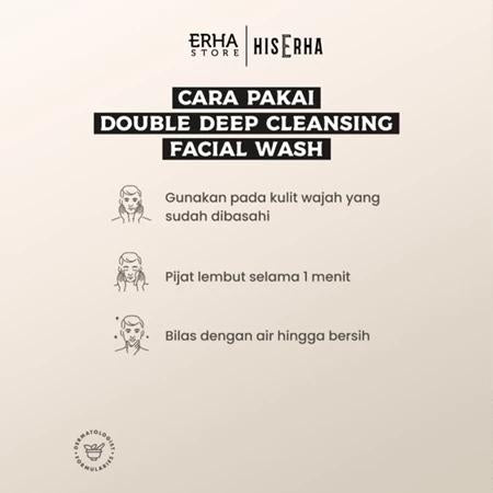 HIS ERHA Double Deep Cleansing Facial Wash: Your Go-To for a Clean Face 100g