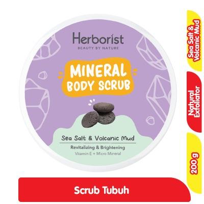Herborist Body Scrub – Sea Salt & Volcanic Mud 200g | Detoxifying Natural Scrub with Deep Cleansing Minerals | Smooth, Purified & Radiant Skin