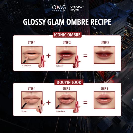 OMG OH MY GLAM Colorlast Lip VINYL NEW! 2.5g | Transferproof Gloss Longlasting Stain Intense Color Plumpy & Comfortable On Lips