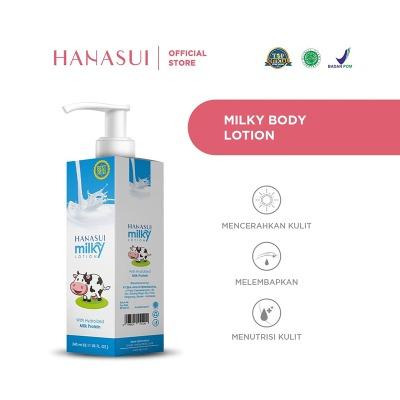 Hanasui Milky Body Lotion – 240ml | Nourishing Daily Moisturizer with Milk Extract for Soft, Bright Skin | Smooth Texture & Lightweight Formula