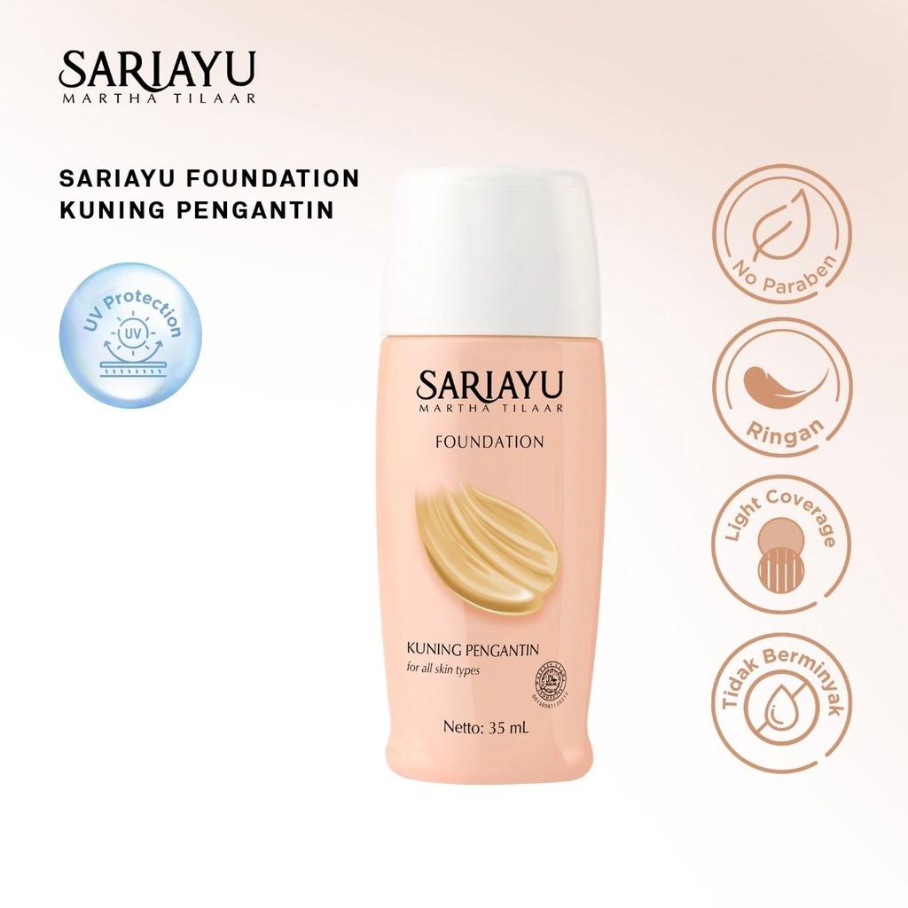 Sariayu Foundation Kuning Langsat 35ml – Natural Glow for Warm Yellow Undertones ️
