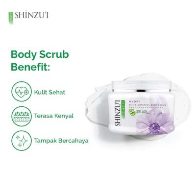 Shinzu’i Skin Lightening Body Scrub – Myori 200g | Brightening Herbal Exfoliator with Herba Matsu Oil | Smoother, Radiant, Even-Toned Skin