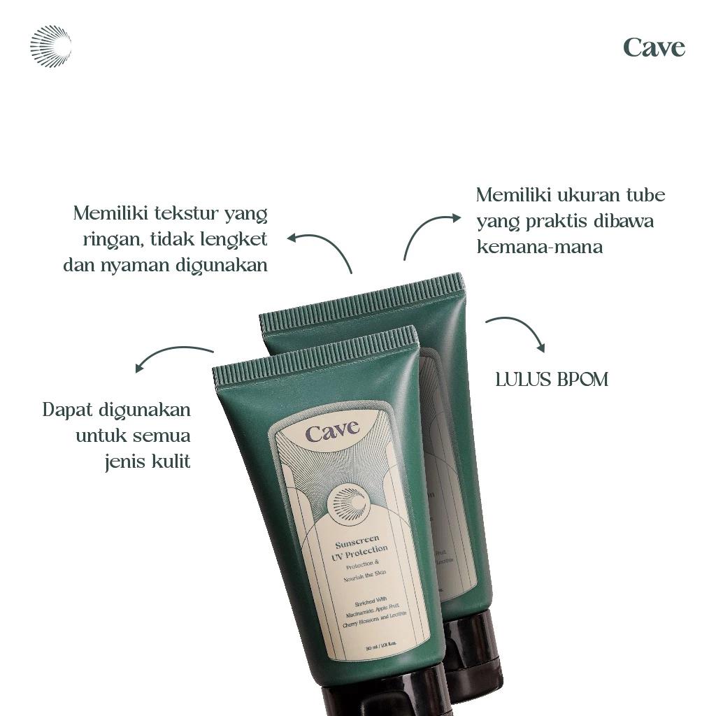 CAVE Sunscreen UV Protection - Sunscreen Wajah Pria Perlindungan dari Sinar Matahari 30ml
