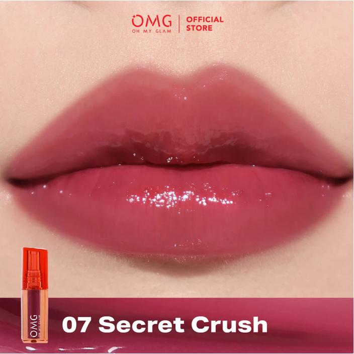 OMG Glassy Lip Tint 2g Moisturizing OH MY GLAM Lip Tint Warna Intense Tahan 12 Jam Skincare Infused