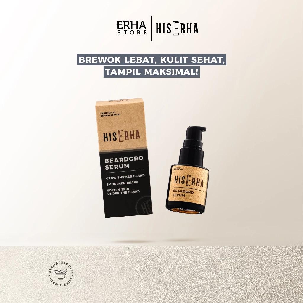 HIS ERHA Beardgro Serum 20 ml - Beard Growth Serum for Men, Stimulates Fast & Thick Beard, Dermatologist Verified
