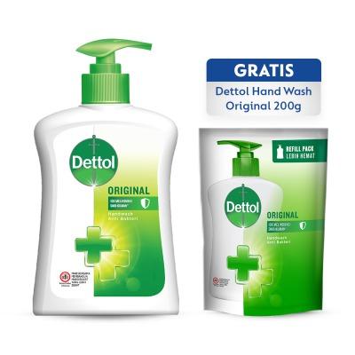 Dettol Antibacterial Hand Wash Original – Pump 245g + Refill 200g | Trusted Germ Protection with Classic Dettol Freshness