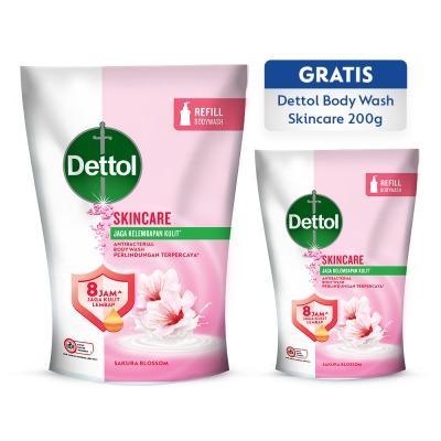 Dettol Antibacterial Body Wash Skincare – Refill 370g + 200g | Soft on Skin, Tough on Germs | Nourishing Cleanser with Moisture-Boosting Formula