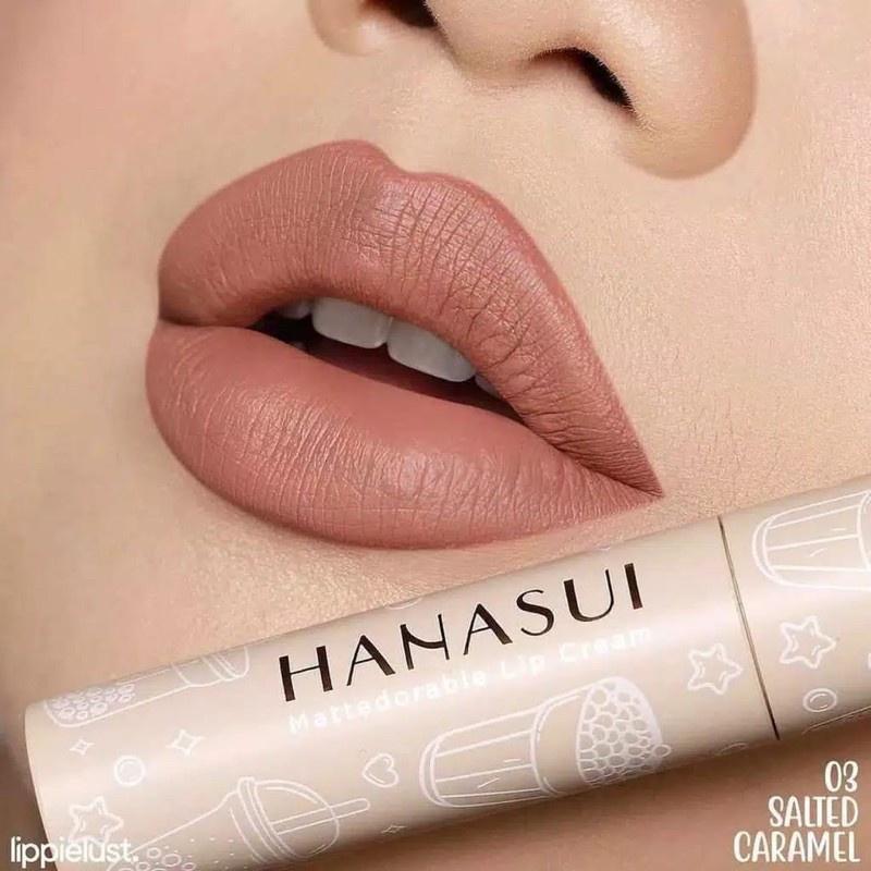HANASUI Mattedorable Lip Cream – Boba Edition / Matcha Edition – Soft Matte Lip Tint
