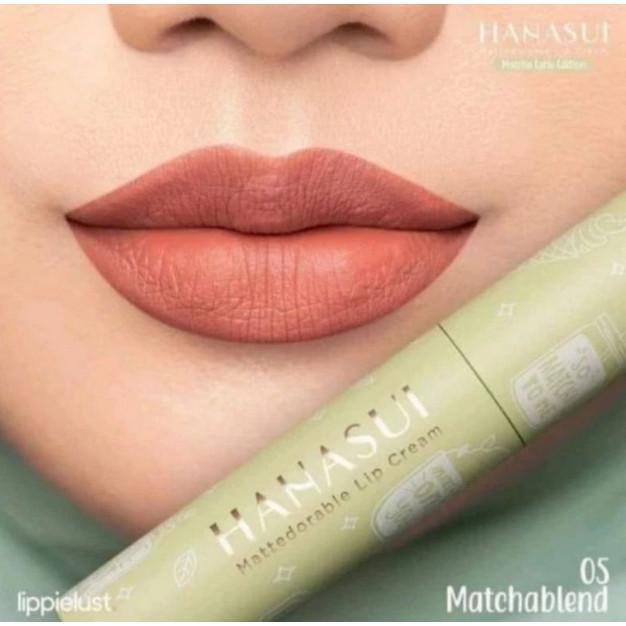 HANASUI Mattedorable Lip Cream – Lip & Cheek Tint, Boba / Matcha Latte Shades