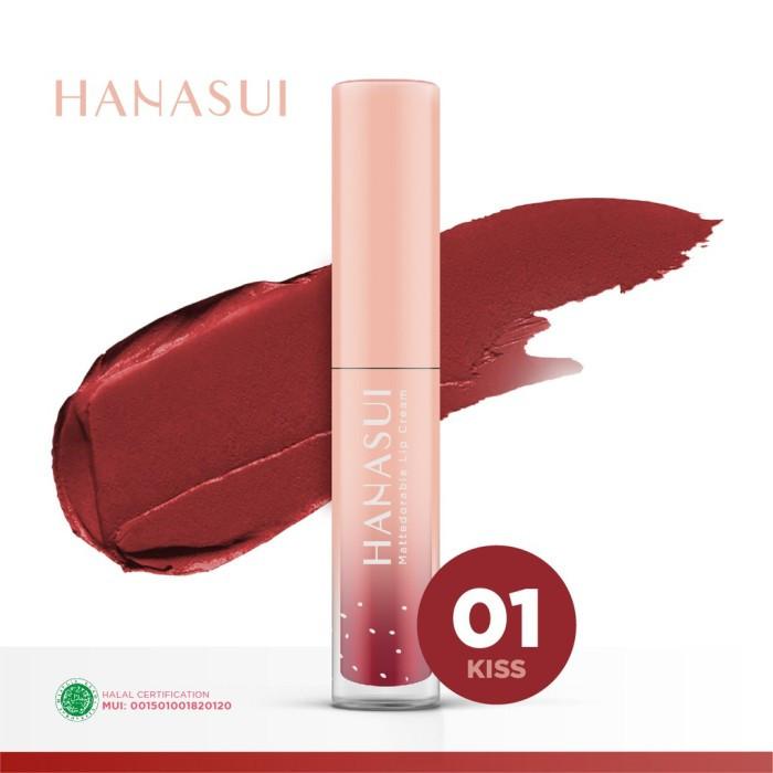HANASUI Mattedorable Lip Cream – Lip & Cheek Tint, Boba / Matcha Latte Shades