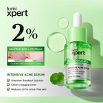 Lumixpert 2% Salicylic Acid Centella Intensive Acne Serum 20ml Mengurangi jerawat dan noda bekas jerawat Menenangkan kulit yang teriritasi