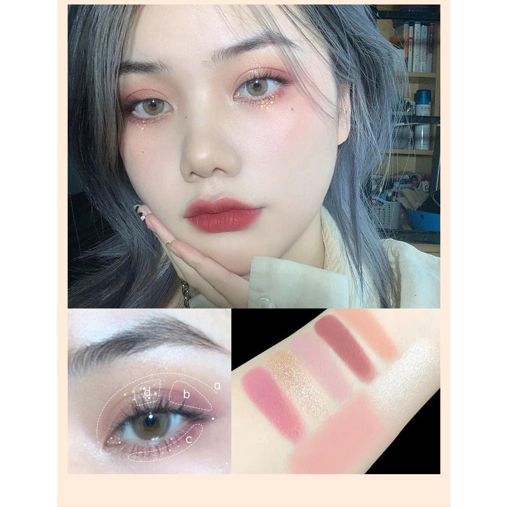 Imported 7-Color Eyeshadow – Mermaid, Grapefruit, Pumpkin Tones | Matte & Pearl Finish