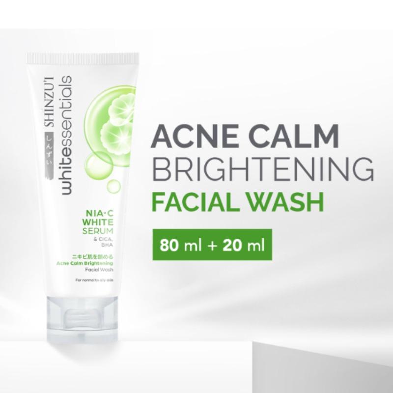 Shinzu’i Whiteessential Facial Wash Acne Calm 80ml | Gentle Cleanser for Clear & Bright Skin