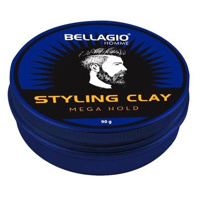 Bellagio Homme Clay Mega Hold – 90g Strong Hold • Matte Finish • Easy Wash Formula