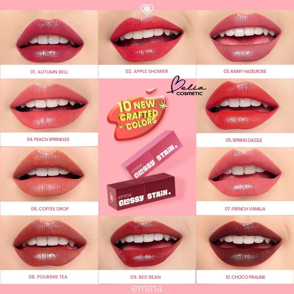 Emina Glossy Stain 3g – Lip Tint dengan Hasil Akhir Glossy & Ringan | Official by Serba Ada