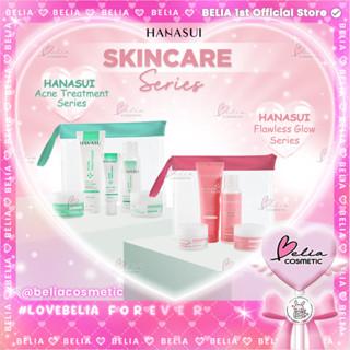 HANASUI SKINCARE Set | Flawless Glow 10 & Acne Treatment Series | Complete Daily Routine | BPOM Certified | FREE Travel Pouch
