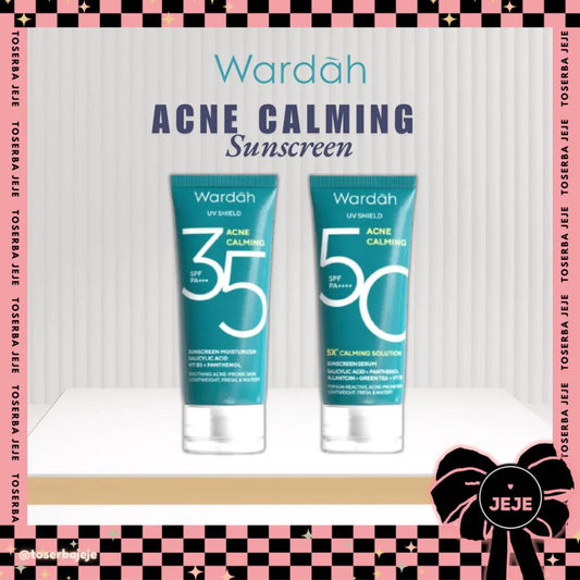 Wardah UV Shield Acne Calming Sunscreen SPF 50 + Moisturizer SPF 35 – Daily Sun & Skin Protection