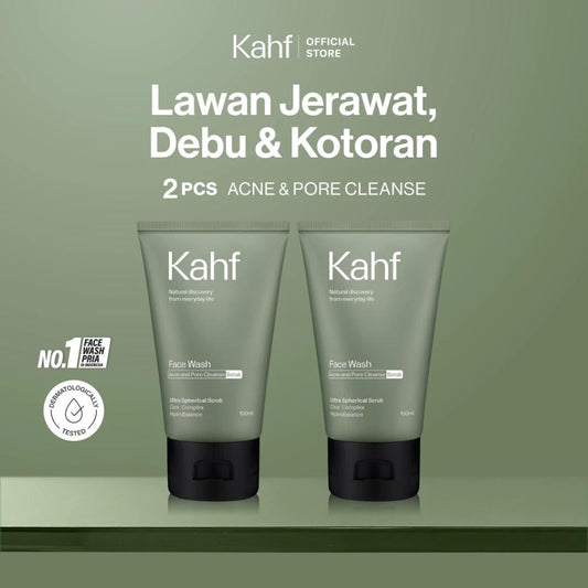 Fight Acne: Kahf Acne & Pore Cleanse Face Wash with Scrub (Twin Pack)