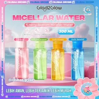 Glad2Glow Micellar Water 300mL - Gentle Cleansing & Makeup Remover for All Skin Types - Cherry Biotron Micella Water
